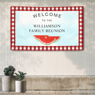 Watermelon Family Reunion Welcome Banner