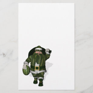 Watermelon Farmer Santa Claus Stationery