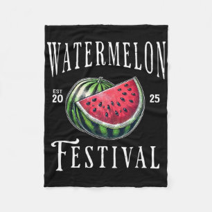 Watermelon Festival 2025 Melon Fruits Summer Vacat Fleece Blanket