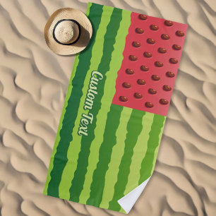 Watermelon Flag Beach Towel
