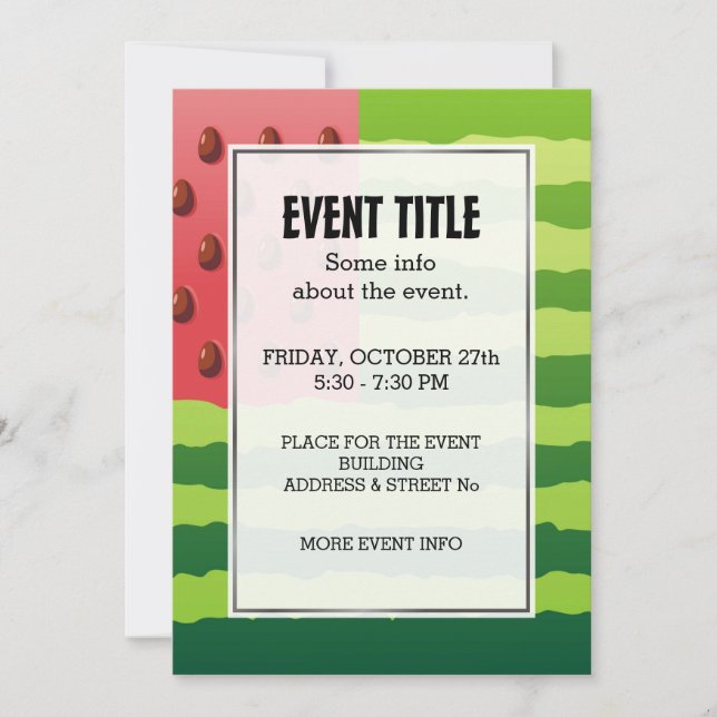 Watermelon Flag Invitation (Front)