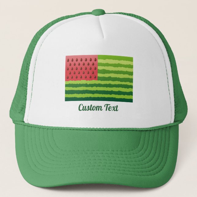 Watermelon Flag Trucker Hat (Front)