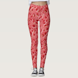 Watermelon Flesh Texture Pattern Leggings