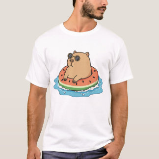 Watermelon Float Capybara T-Shirt