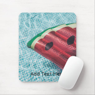 Watermelon Float in Swimming Pool Mouse Pad
