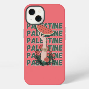 watermelon, flowers, and palestine text Repeat iPhone 13 Case