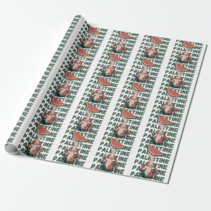 watermelon, flowers, and palestine text Repeat Wrapping Paper