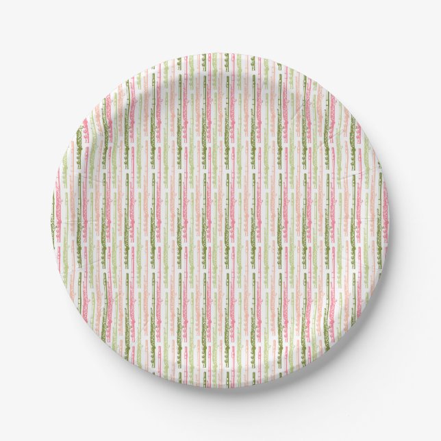 Watermelon Flutes Paper Plate (Front)