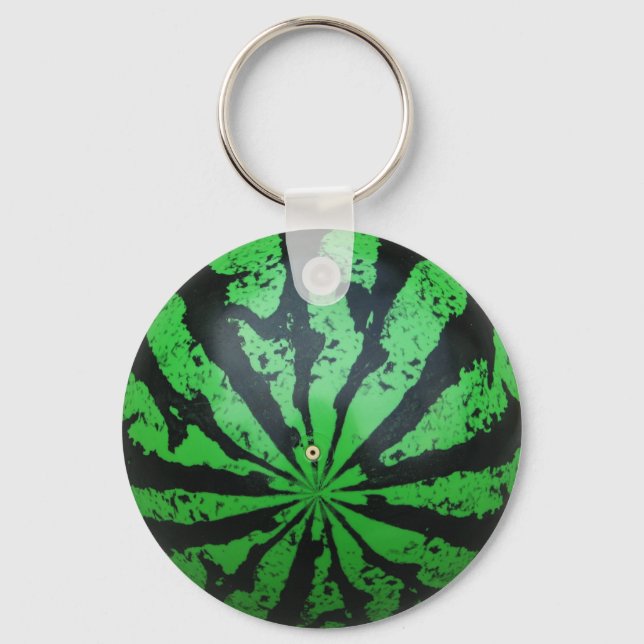 Watermelon Football / Soccer Ball Key Ring (Front)