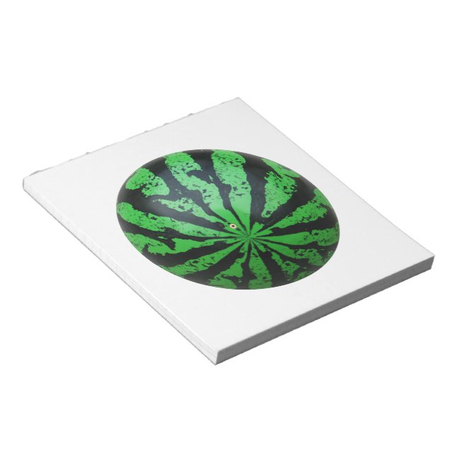 Watermelon Football / Soccer Ball Notepad (Angled)