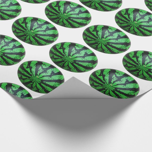 Watermelon Football / Soccer Ball Wrapping Paper (Corner)
