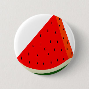 Watermelon Fruit harvest slice summer 6 Cm Round Badge