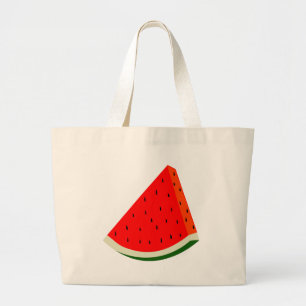 Watermelon Fruit harvest slice summer Large Tote Bag