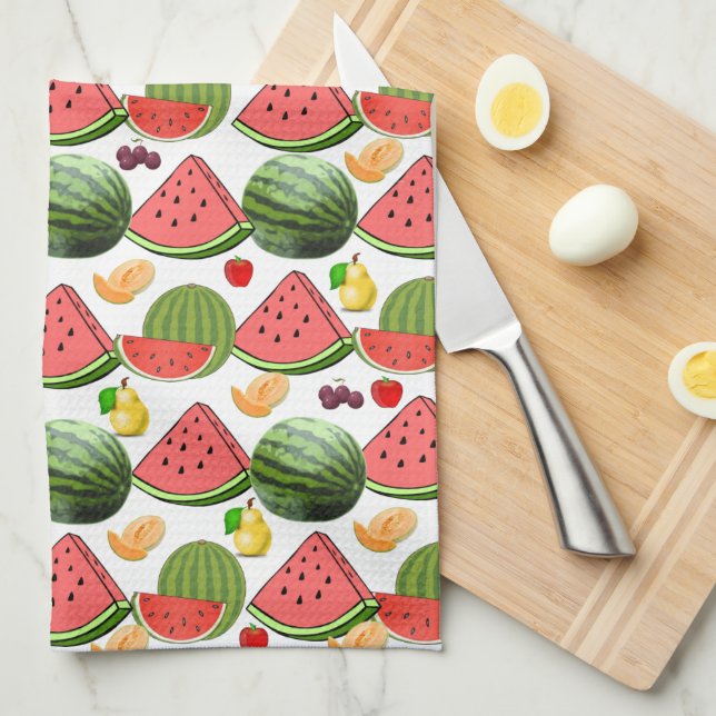Watermelon Fruit Kitchen Hand Towel (Quarter Fold)