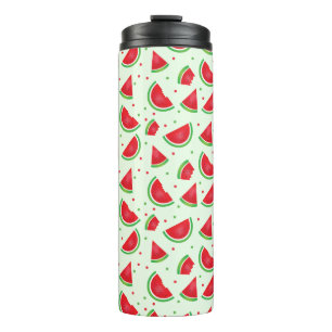 Watermelon Fruit Pattern Melon Summer Light Green Thermal Tumbler
