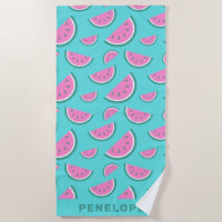 Watermelon Fruit Pattern Turquoise Personalised