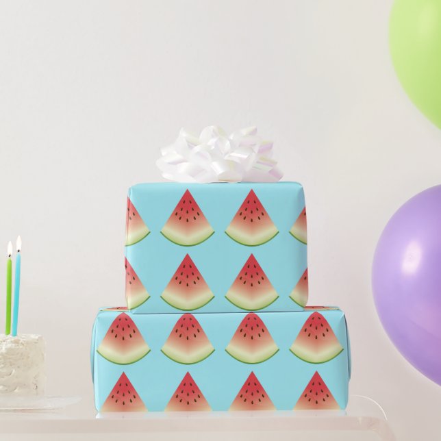 Watermelon Fruit Slices Pattern Wrapping Paper (Party Gifts)