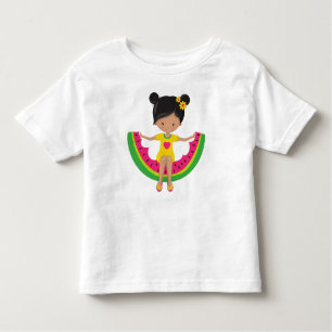 Watermelon Girl, Latina Girl, Dress, Flip Flops Toddler T-Shirt