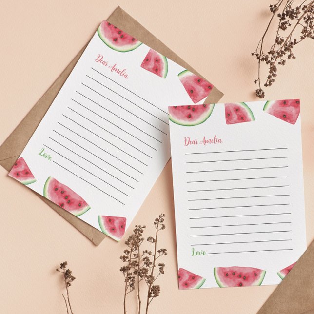 Watermelon Girl Time Capsule Note Card (Creator Uploaded)