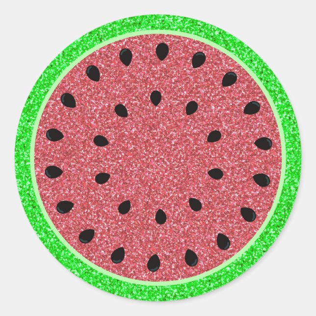 Watermelon Glitter Fruit Food Envelope Seal (Front)