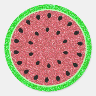 Watermelon Glitter Fruit Food Envelope Seal