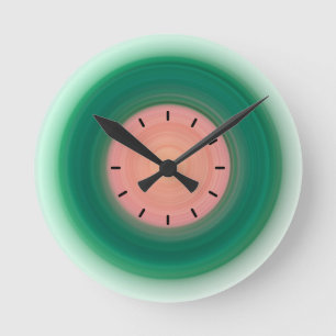 Watermelon :) Green and Pink Round Clock