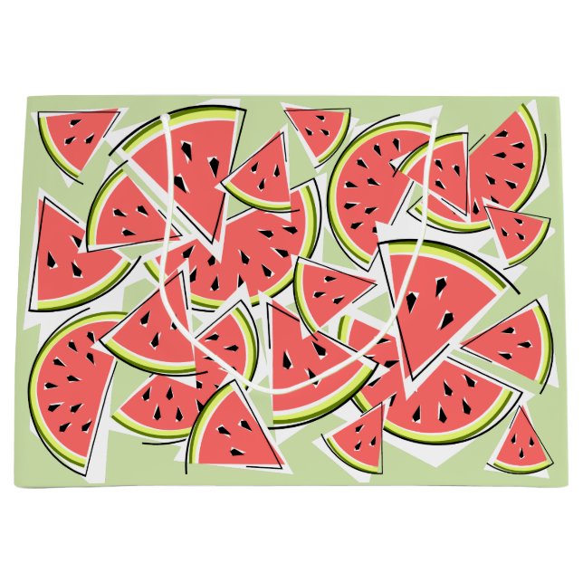 Watermelon Green Large Gift Bag (Front)