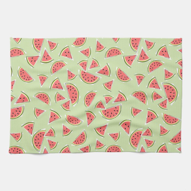 Watermelon Green Multi 2 kitchen towel (Horizontal)