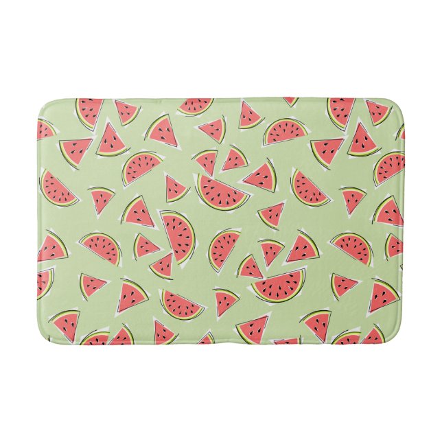 Watermelon Green Multi bath mat (Front)