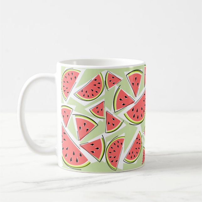Watermelon Green Multi Coffee Mug (Left)