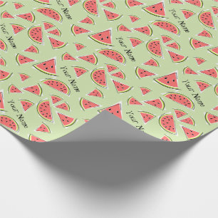 Watermelon Green Multi Name Wrapping Paper