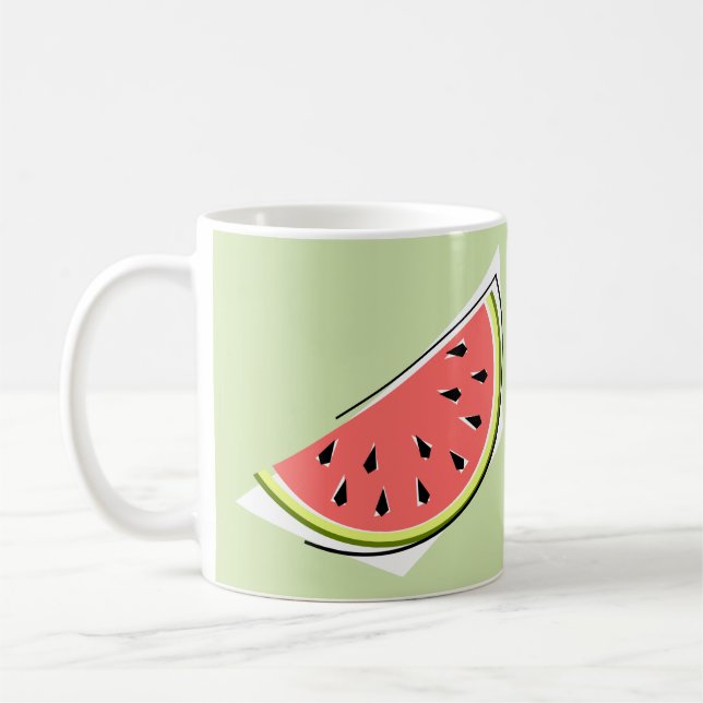 Watermelon Green Slice 2 Coffee Mug (Left)