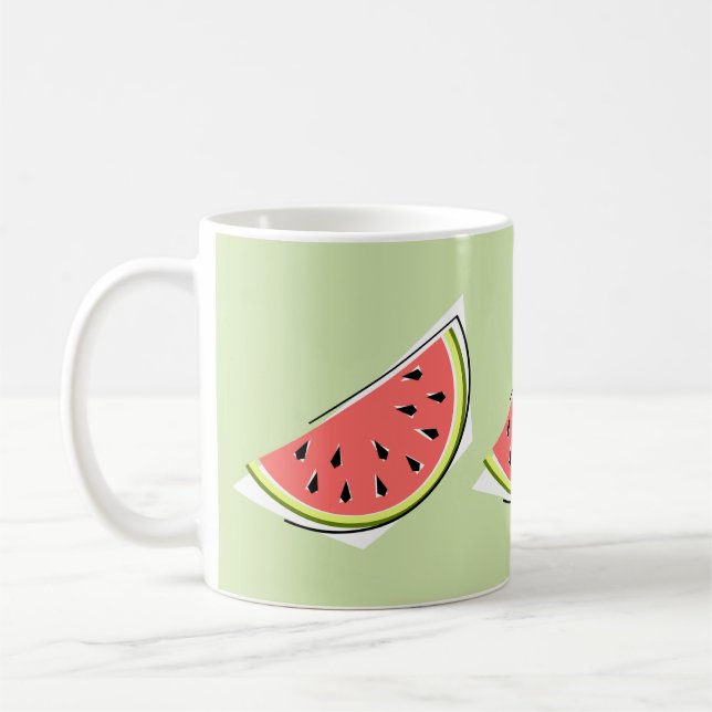 Watermelon Green Slice Coffee Mug (Left)