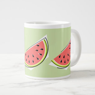 Watermelon Green Slice Large Coffee Mug