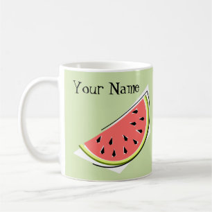 Watermelon Green Slice Name Coffee Mug