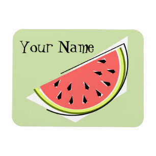 Watermelon Green Slice Name Magnet