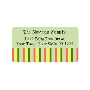 Watermelon Green Stripe Classic Label