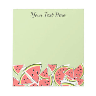 Watermelon Green Text Notepad