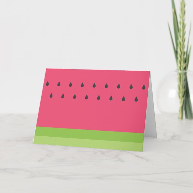 Watermelon Greeting Card - Blank Inside (Front)