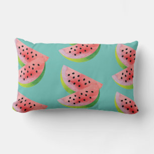 Watermelon Halves Pink Lumbar Cushion
