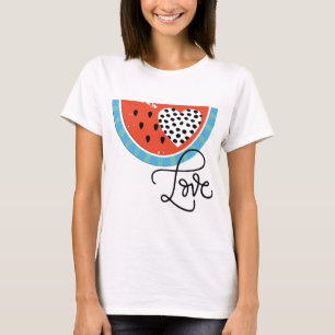 Watermelon Heart Love Fruit Pool Party Swim T-Shirt