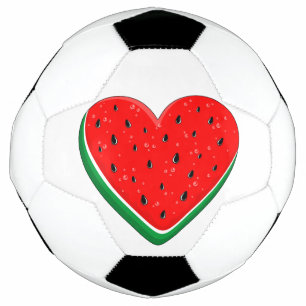 Watermelon Heart Valentine's Day Free Palestine Soccer Ball