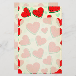 Watermelon Heart Valentine's Day Free Palestine Stationery