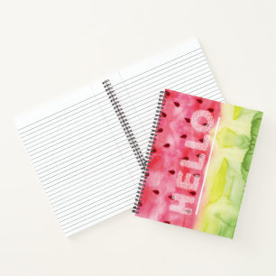Watermelon Hello Fun Summer design Notebook