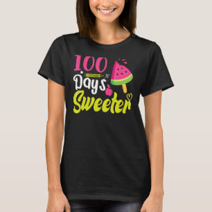 Watermelon Ice Cream 100 day of school Teachers Gi T-Shirt