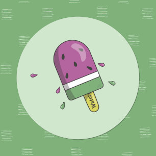 Watermelon Ice Cream Bar Kid Stickers