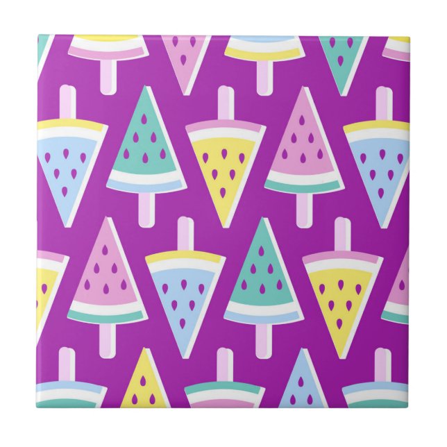 Watermelon Ice Cream Ceramic Tile (Front)