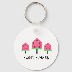 Watermelon ice cream key ring