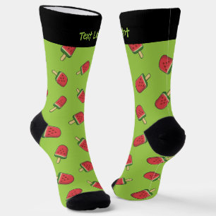 Watermelon Ice Cream Stick Pattern Socks