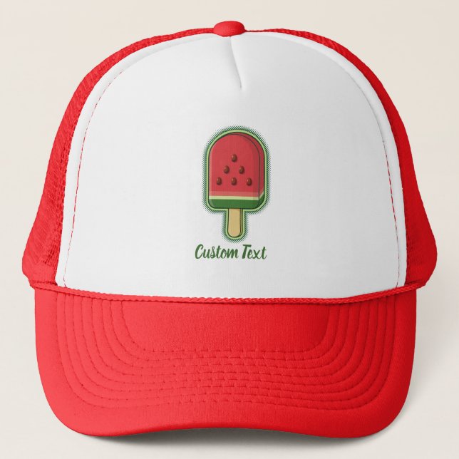Watermelon Ice Cream Stick Trucker Hat (Front)